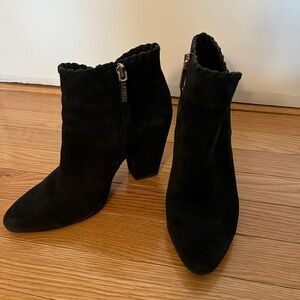 Black Suede 7.5 booties